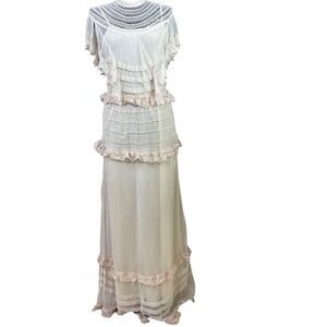 Anthropologie Dress sz.S Fairy Grunge, Whimsy Goth Tiered, Lace, Korovalis Tabby